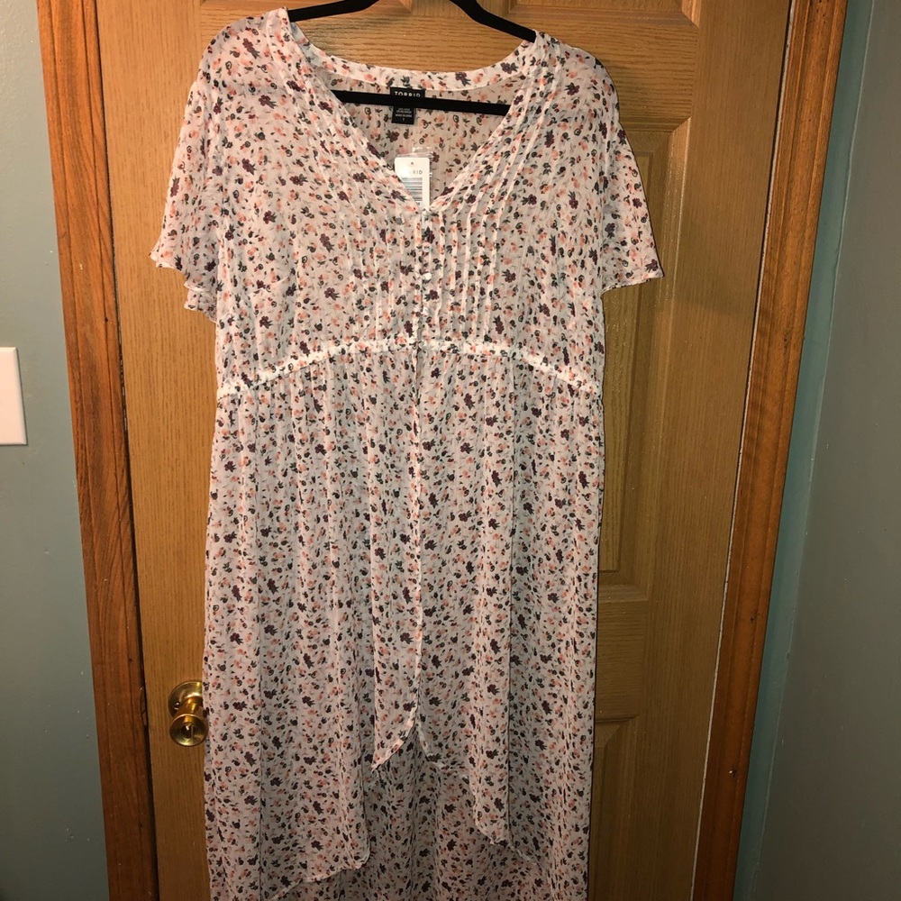 Torrid sheer floral maxi top